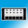 159B Five Gang One Pole Wall Switch With Five Gang Two Pole Wall Socket