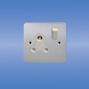 15amp 1-gang switched socket(Flat brushed chrome)