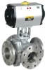 4 ways flanged pneumatic valve (pneumatic valve ,4 ways)