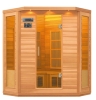 Corner infrared sauna room