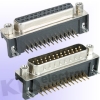 D sub connectors / right angle soldering type D-sub connector