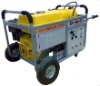 Gasoline Generator/Air Compressor/Welder Key start-Recoil Type in One  Robust Compact Unit (3-IN-1) Mounted on Pneumatic Wheels