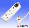 Germany type extension socket with switch
