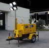 Mobile Light tower floodlight generator
