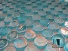 Mosaic Glass Tile with water wave surface