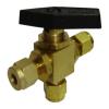 Panel Mount Brass Ball Valve (3-Way)