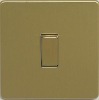 Satin brass wall switch(metal wall switch,one gang one way switch,polished brass switch)