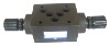 Stacked check and throttle valve