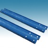 Two-wave hot dipped aluminized plating static plastic sprayed guardrail