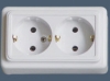 Wall Mounted Double Socket With Earthing