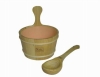 Wooden Bucket & Ladle