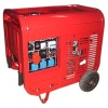 diesel generator with cover panel with wheel and handle,three phase