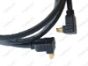 1.3b,right angle cable black PVC
