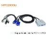 2 Port USB2.0 Mini KVM Switch with Audio & Microphone Support