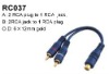 2 rca plug to 1 rca jack  cable