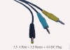 3.5 4 Pole+3.5 Stereo+4.0 DC Plug Audio Cable