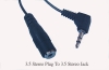 3.5 Stereo Plug To 3.5 Stereo Jack Audio Cable