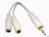 3.5mm Stereo plug to 2* 3.5mm stereo  jack cable (Audio Cable)
