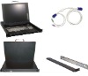 3-in-1 17" 1U Rack-mount LCD KVM Console Drawer set