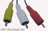 3xRCA Plug Sheath av cable