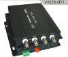 4-Channel video and 1 ch data Fiber Optic Video Multiplexer