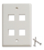 4 port keystone wall plate