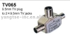 9.5mm TV Plug To 2*9.5mm TV Jacks