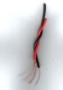 BS6500 2492Y red and black twisted cable, 2x2.5mm2, PVC insulation, CCA/copper conductor