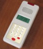 Bathroom telephone with LCD clock and membrane button