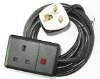 British standard power extension cord H05VV-F 3X1.25mm2