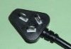 CCC 3-pin plug with power cord