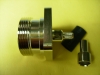 DIN female crimp flange mount for RG142