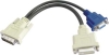 DVI male to HDB 15P + DVI female cable
