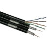 Double RG6 Quad coaxial cable with CAT5E