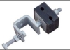 Down leader clamp for tower