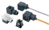 Electronic valve connector and with cable