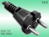 European VDE Power Cords CEE 7/7 European Plug Schuko CEE7 standard sheet XVII / European plug IEC884-1 16A 250V cable 2X1.0mm2