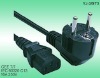 European VDE Power Cords CEE 7/7 European Plug Schuko with IEC 60320 C13 H05VV-F 3G0.75/3G1.0/3G1.5