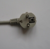 European (VDE)style 3-pin power cord ( 2-pin with 1-pin earthing contact)