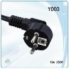 European power cord with VDE approval(schuko type)