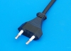 European standard power cords with two pin plug