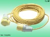 Extension cord with 110/240V 16A CEE Plug H05VV-F 3X2.5 Yellow/Blue/Red