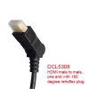 HDMI cable retroflex plug