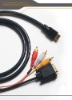 HDMI to VGA+3RCA Cable