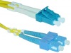 LC / SC Single Mode Duplex Fiber Optic Cable 9/125 1 Meter (3 ft)