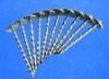 Roofing nails with umbrella head