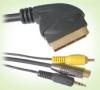 SCART Plug to 2xRCA + S-VHS Plug
