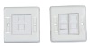 Single/Double ports face plate, French Style, 80x80