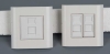 Single/double  ports face plate, French style with metal mounting plate