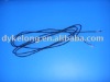 Single-line, circular black headphones cable